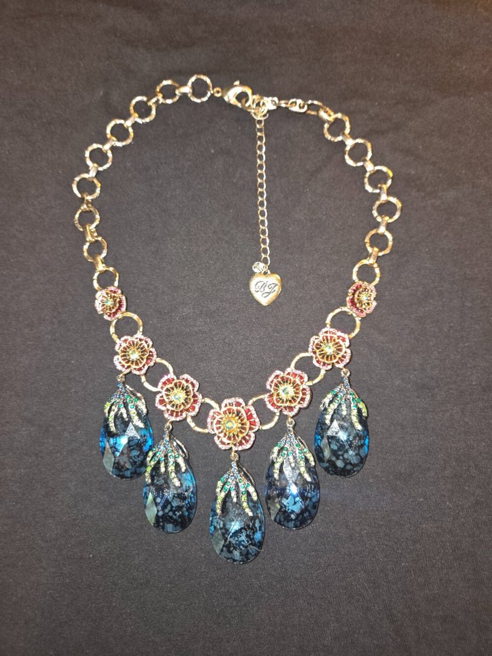 Betsey Johnson Garden Excess Drop Necklace
